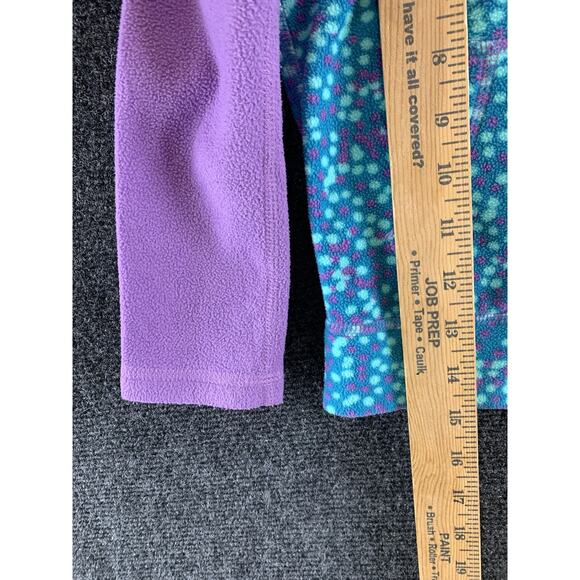 The North Face Toddler Girl Fleece Jacket Hooded Full Zip Polkadot Purple Size 3 - Picture 6 of 11